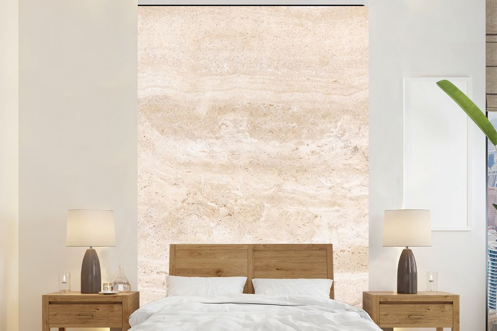MuchoWow Fototapete für Wohnzimmer oder Schlafzimmer Wandtapete Vinyl Motivtapete Marmor - Steine - Sand - Textur - 200x300 cm - Wanddekorationen