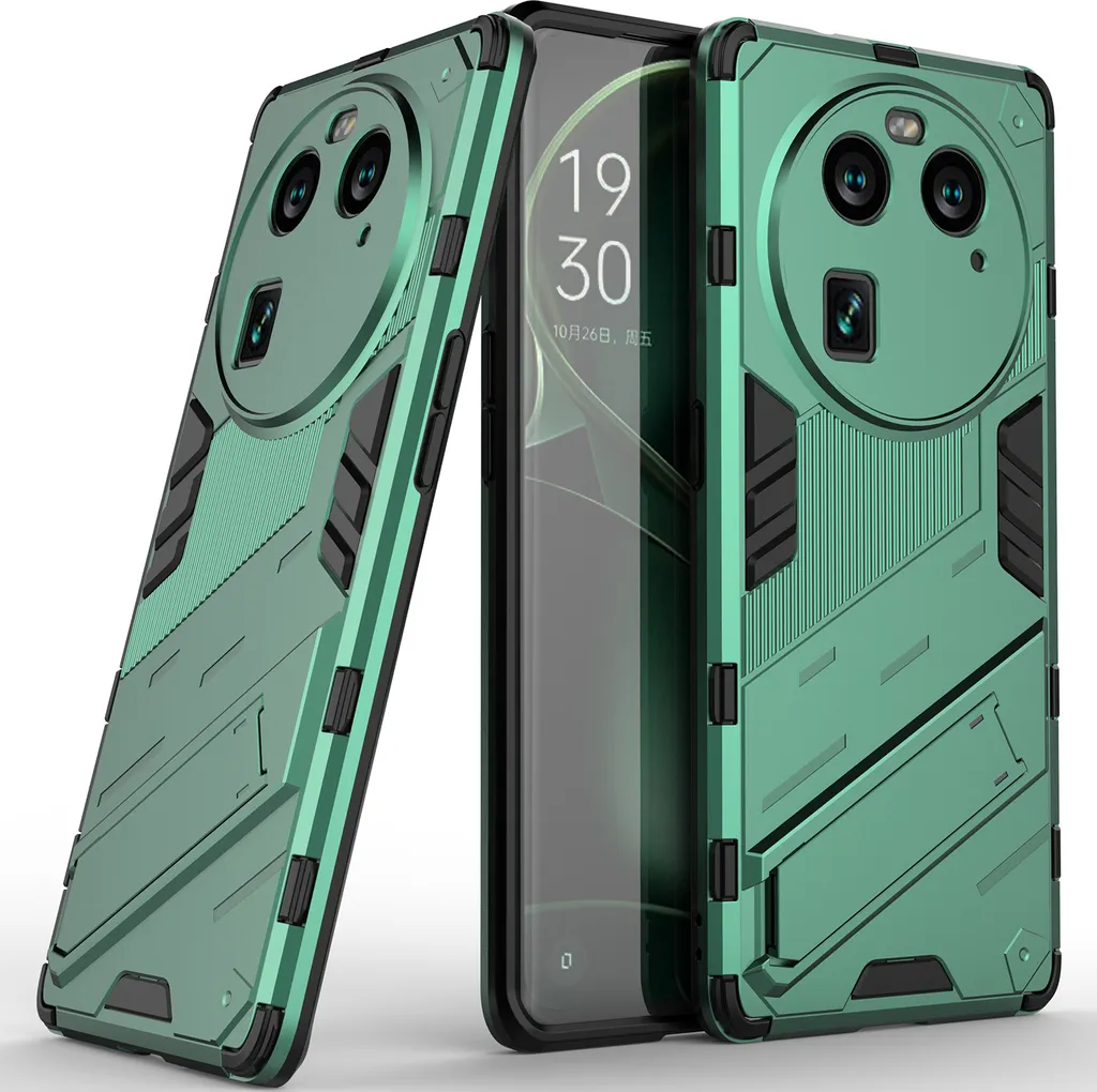 Custodia Oppo Find X6 Verde Smeraldo | Design Ibrido e Stand