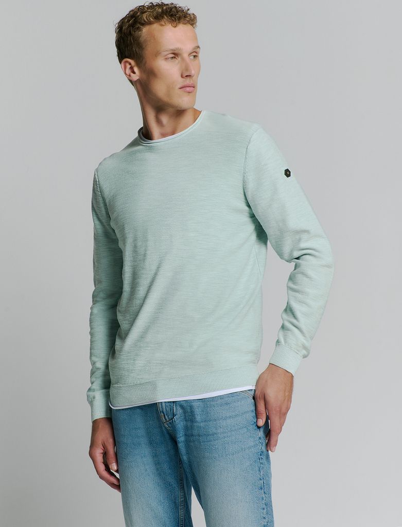 Pullover Crewneck Garment Dyed + Stone Washed