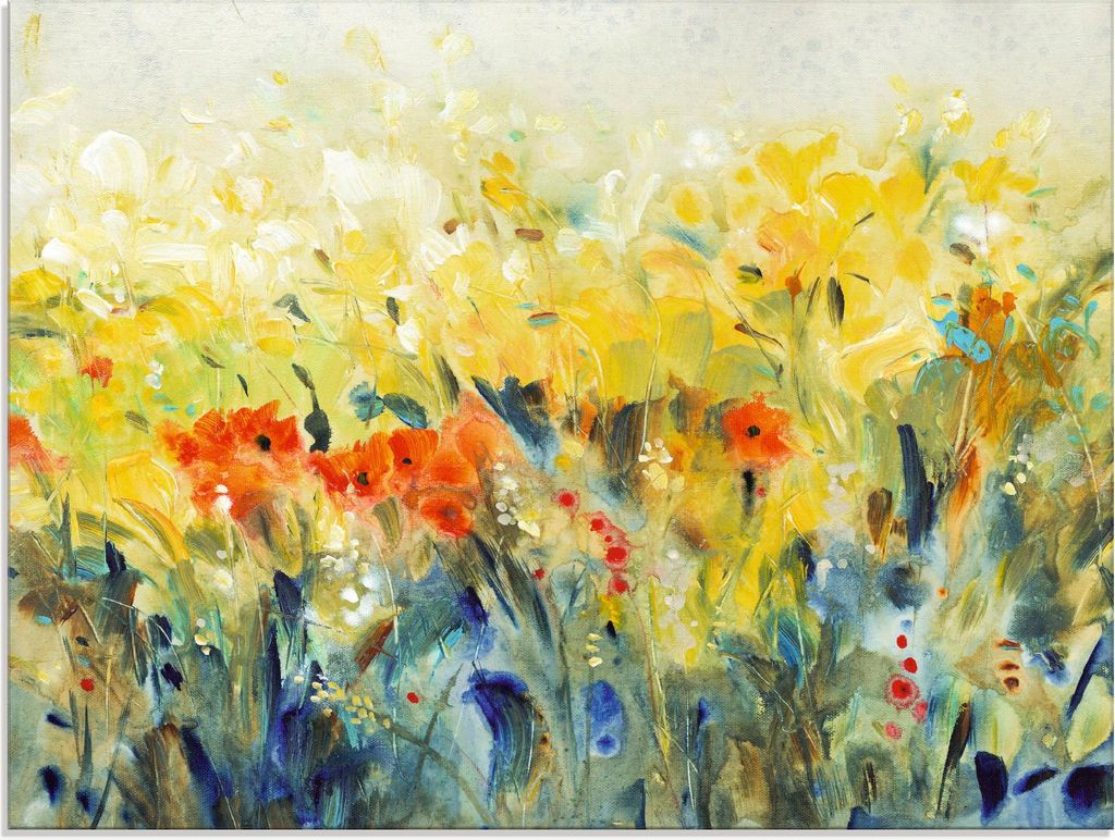 ARTland Glasbild Schwingende Blumen II Größe: 60x45 cm
