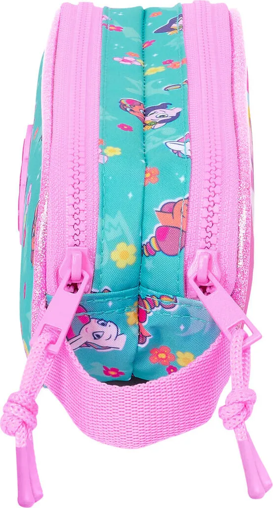 Astuccio 2 Scomparti My Little Pony Rosa e Turchese 21x8x6cm - 2