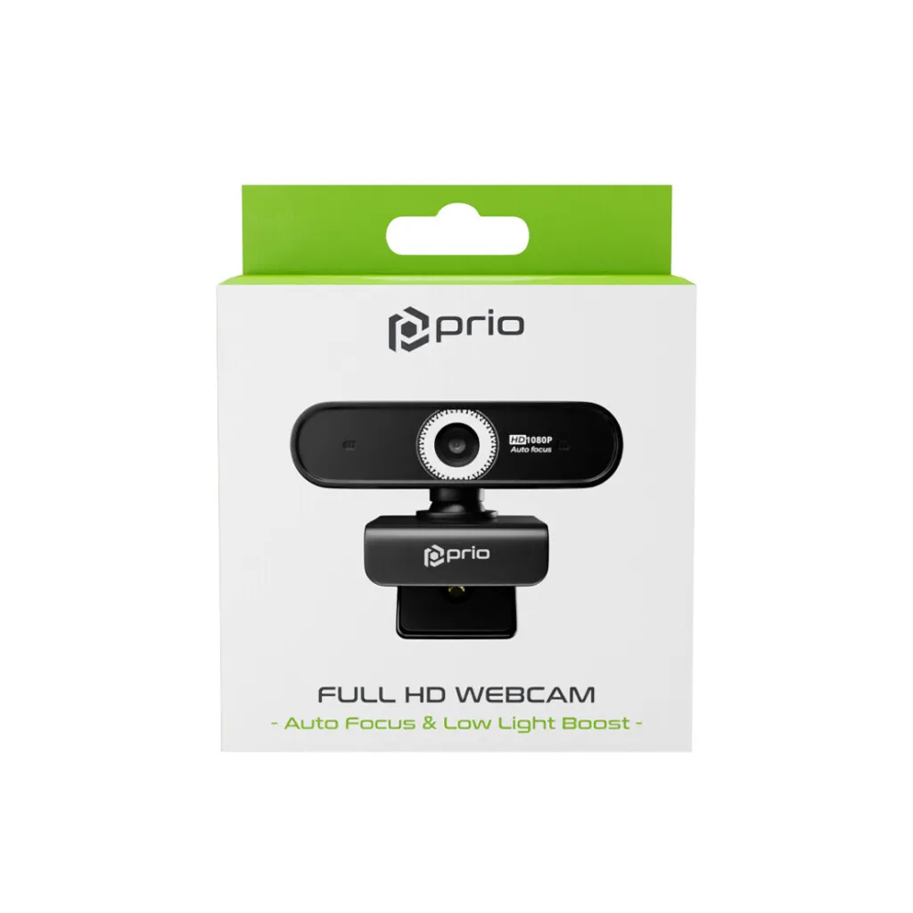 Webcam 1080P autofocus haute netteté avec microphone intégré noir - 2
