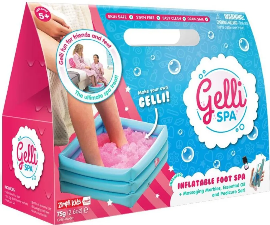Gelli Spa Pack Rose Scintillant - Spa Gonflable pour Pieds Enfant