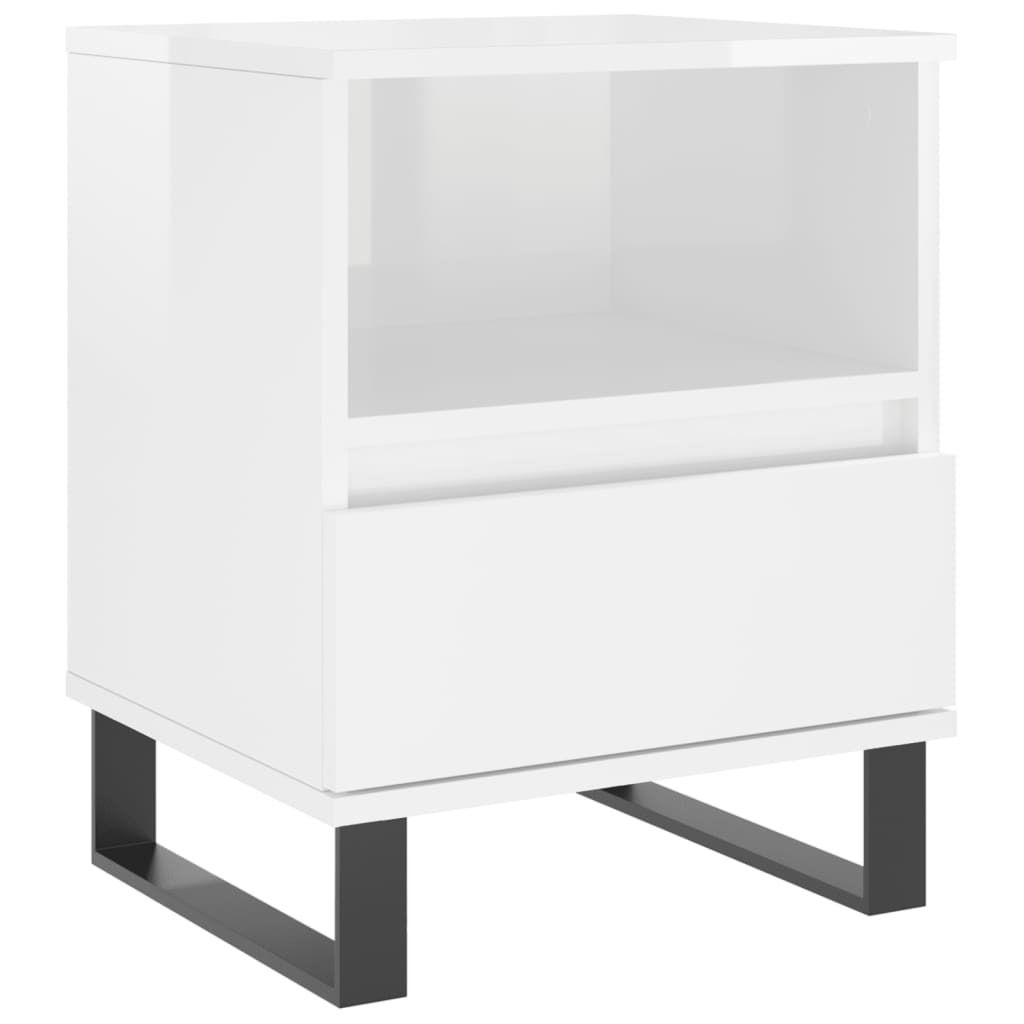 "2026 MODERNE"Nachttisch für Schlafzimmer - elegantes Design - Nachtkommode - Hochglanz-Weiß 40x35x50cm Holzwerkstoff - Nachttische & -schränke ...
