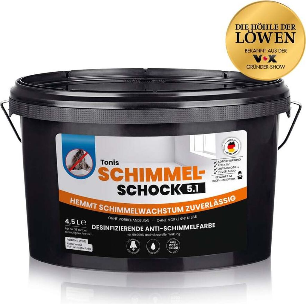 Tonis Schimmelschock Farbeimer 5.1 4,5l Gebinde weiß Produktbild 
