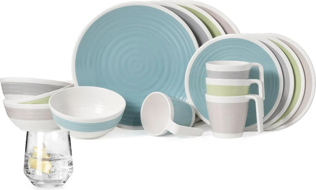 Set Dinnerware Harmonie Melamina 4 Persone - Stile Milano Outdoor