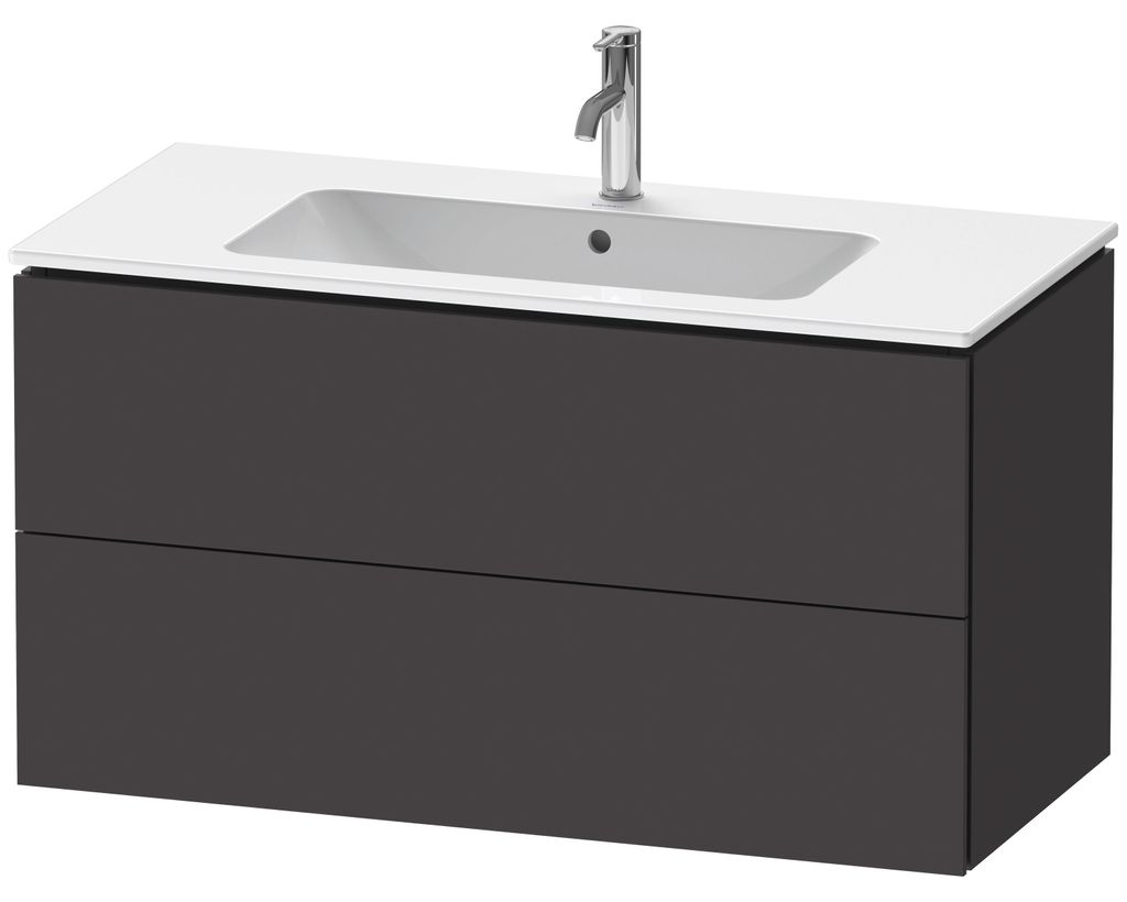 Duravit L-Cube Waschtischunterbau wandhängend, 2 Schubkästen, 1020x550x481mm, LC624208080