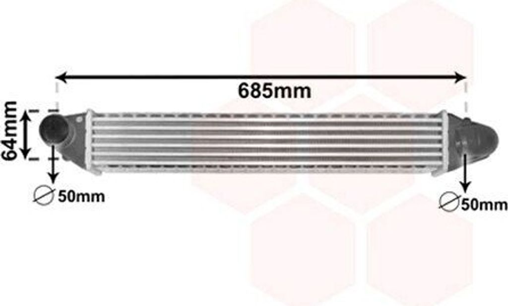 VAN WEZEL 58004248 - OE 1109138 Ladeluftkühler für Alhambra (7V), Sharan (7M)
