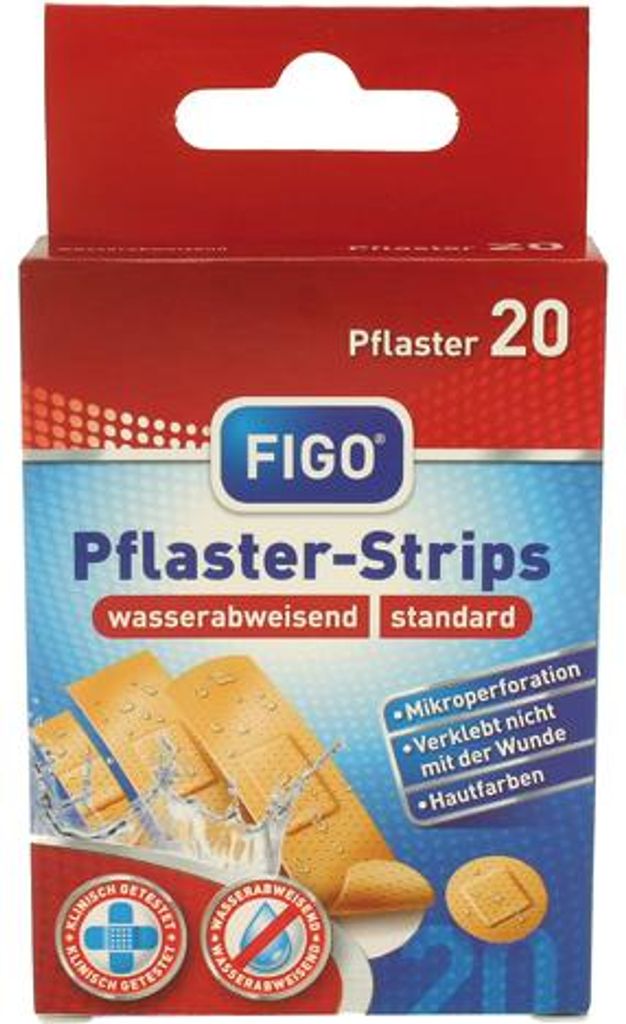 20x strisce di cerotto FIGO 20 standard Medicazione Immagine del prodotto 