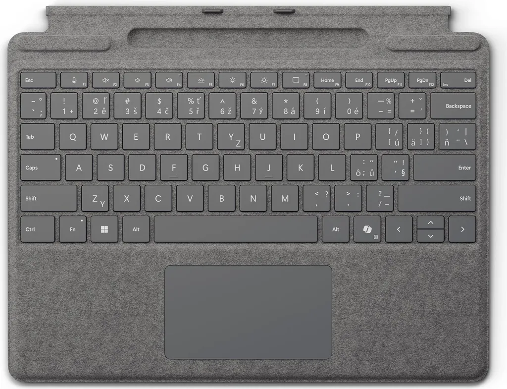 Clavier Surface Pro pour le Travail Mobile avec Rangement Stylet Platine