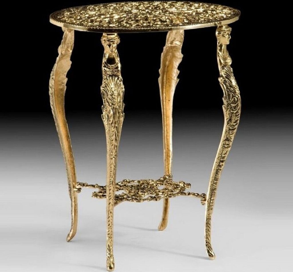 Casa Padrino Luxus Barock Bronze Beistelltisch Gold H. 55 cm - Barock Möbel