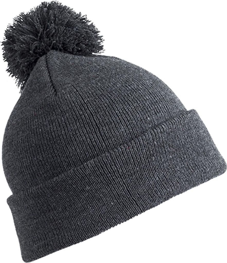 Result Winter Essentials RC028J | Junior Pom Pom Beanie Wintermütze für Kinder - Farbe: Grey - Größe: One Size