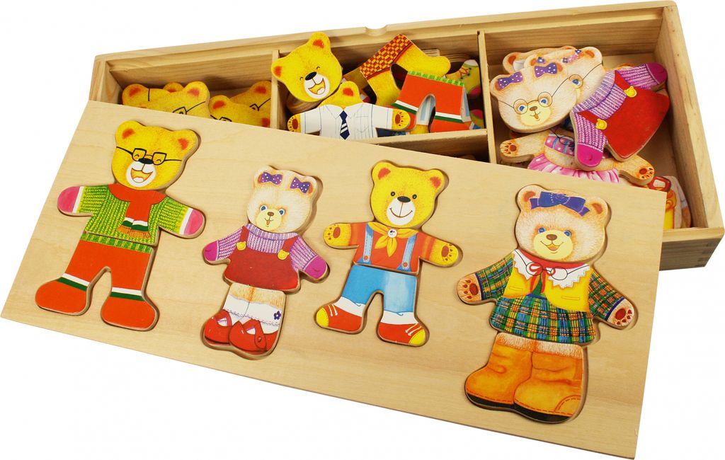 Puzzle do ubierania rodziny niedźwiedzi Bigjigs Toys Zdjęcie produktu 