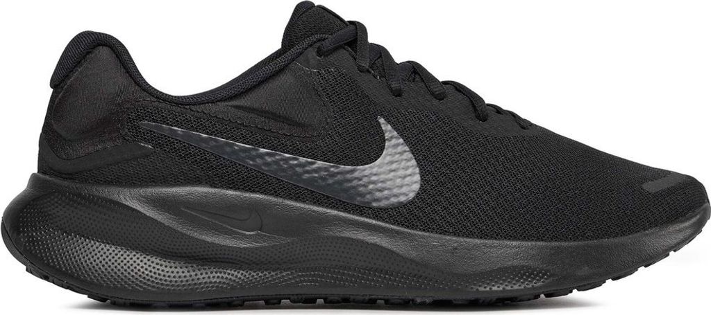 A black Nike sneaker shown from the side against a white background.