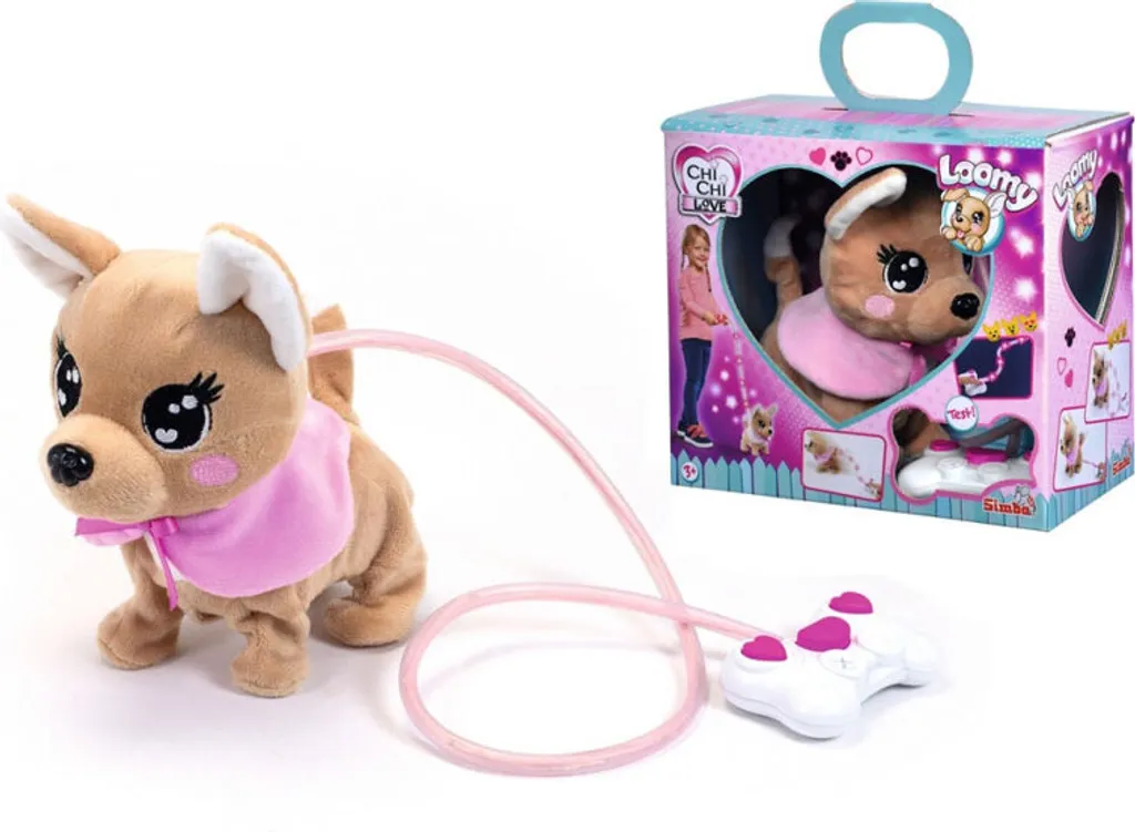 Jouet Interactif Chi Chi Love Loomy Compagnon de Promenade pour Enfant