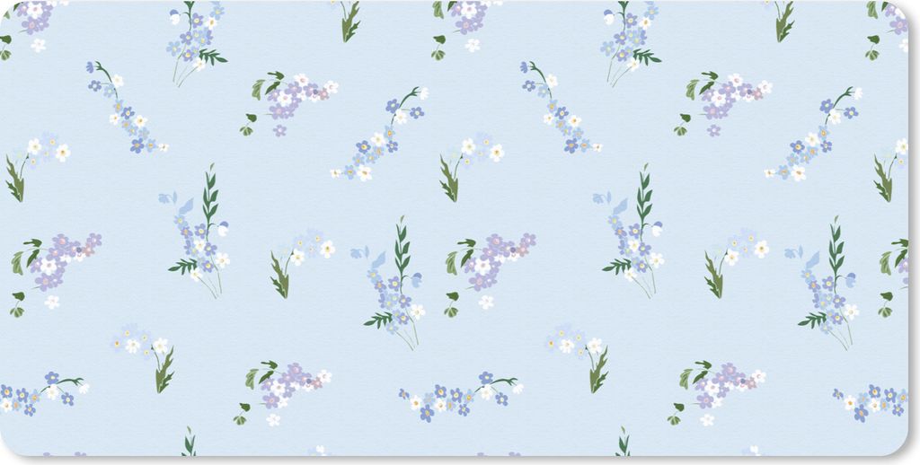MuchoWow Schreibtischunterlage Muster - Blumen - Dekoration 80x40 cm - XXL Mauspad - Gaming Mauspad
