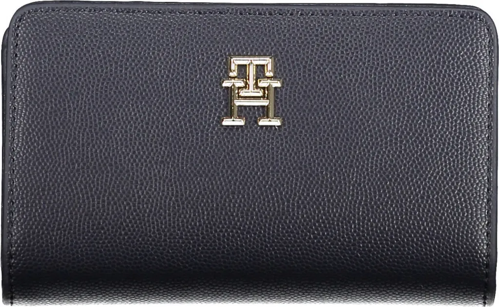 Portefeuille femme Tommy Hilfiger AW0AW14633 avec logo doré et zippé