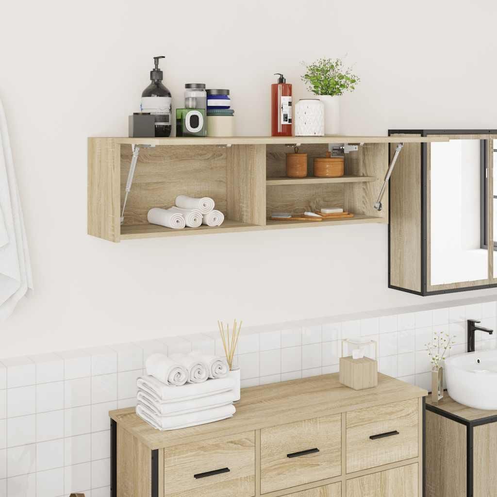 vidaXL Szafka łazienkowa dąb sonoma 100x25x30 cm materiał Zdjęcie produktu 