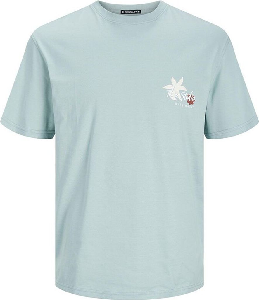 Jack & Jones Marbella Aop Back Kurzarm-t-shirt Blau L Mann Blau L