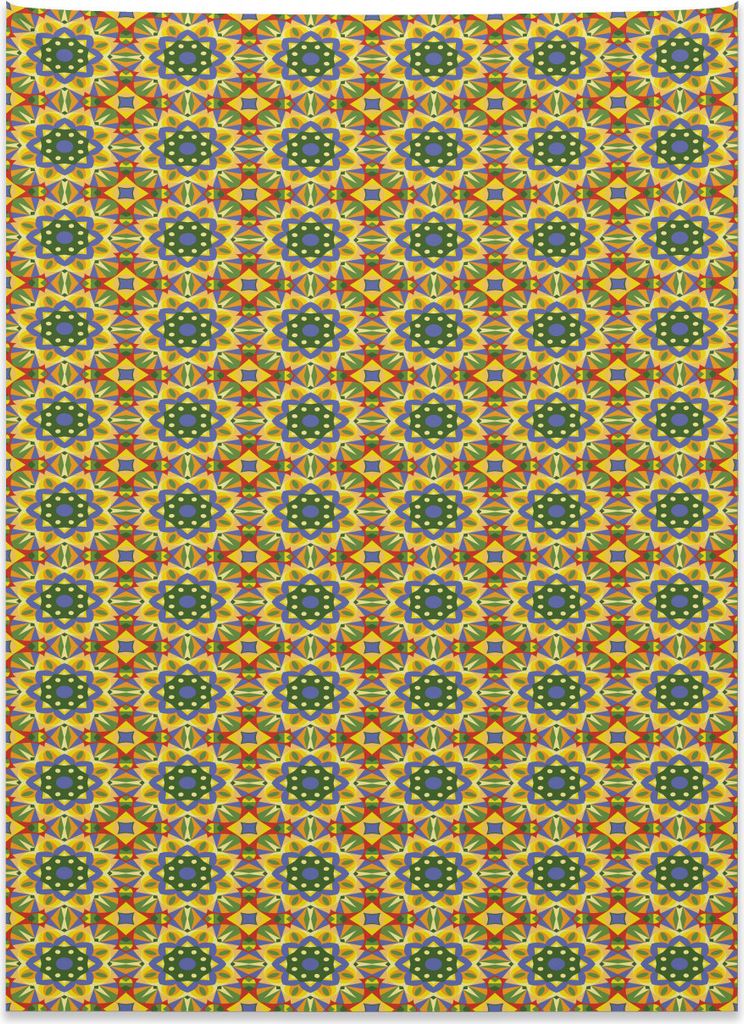 Abakuhaus Geometrisch Wandteppich, Bunte Arabeske aus Weiches Mikrofaser Stoff Kein Verblassen Klare Farben Waschbar, 110 x 150 cm, Mehrfarbig