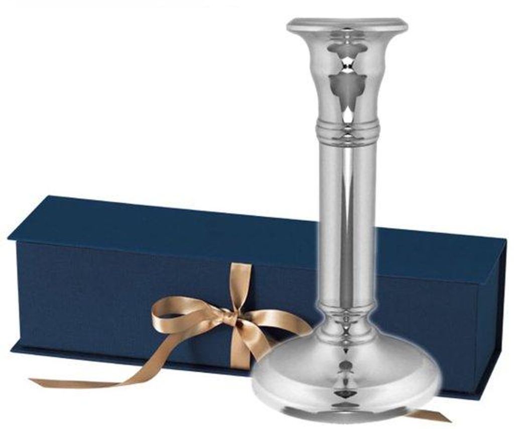 Silber Kerze H 23 cm Premium Verzinkt