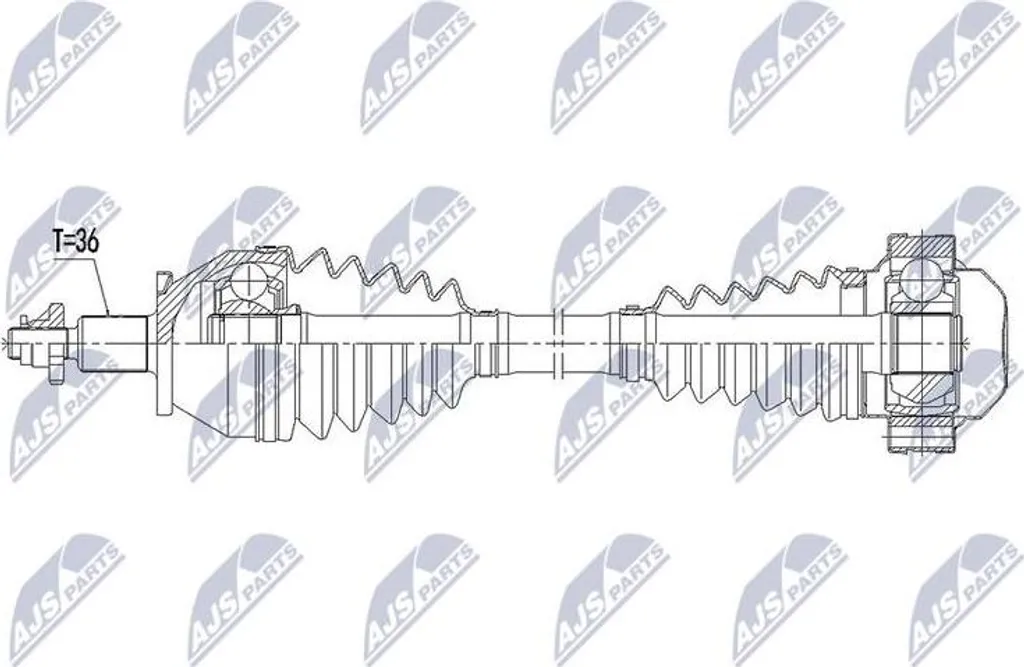 Solution bruits de transmission : Arbre NTY pour Polo et Audi A1 6R0407761SX