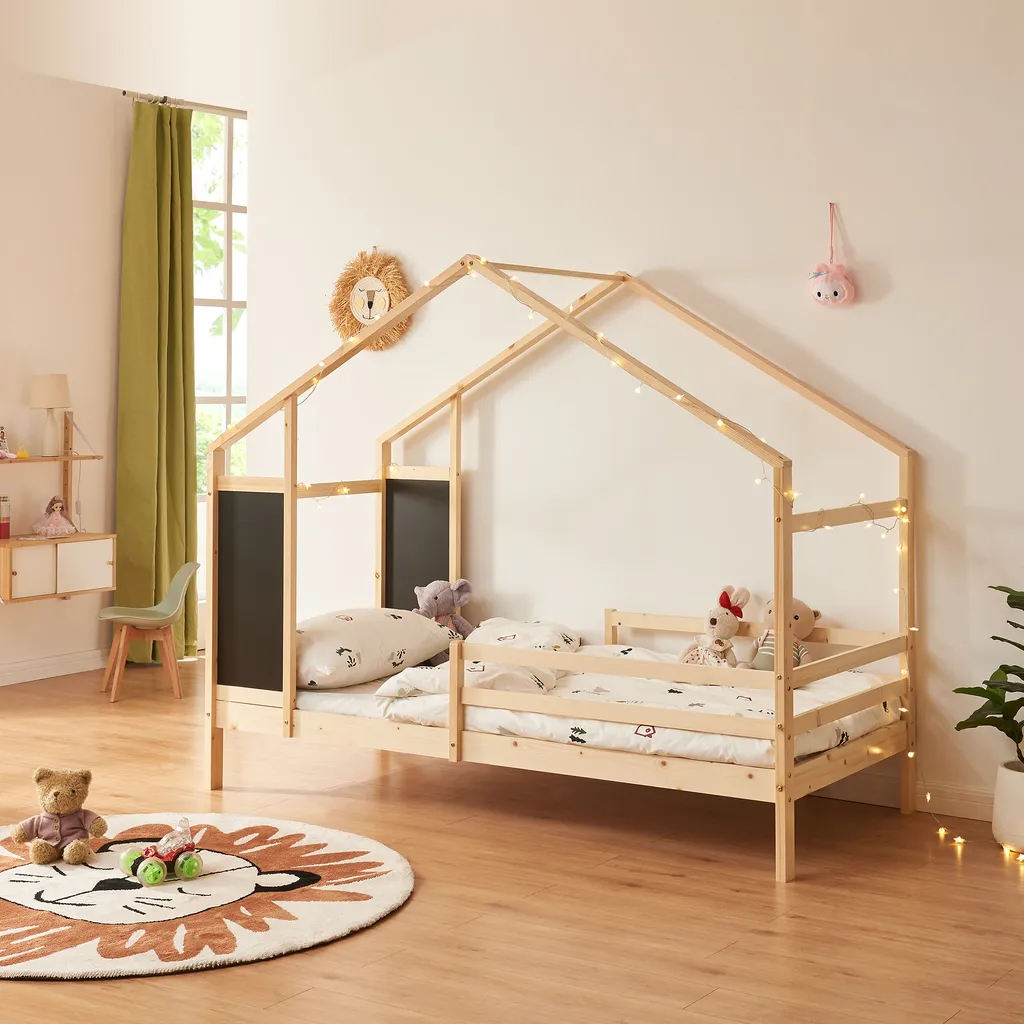 Lit une place enfant Lorenskog 90x200 bois massif naturel de qualité