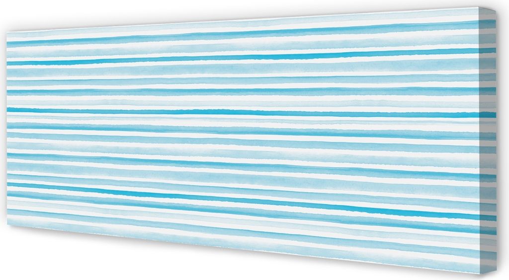 Leinwandbild 125x50 Wandkunst Blaue Streifen