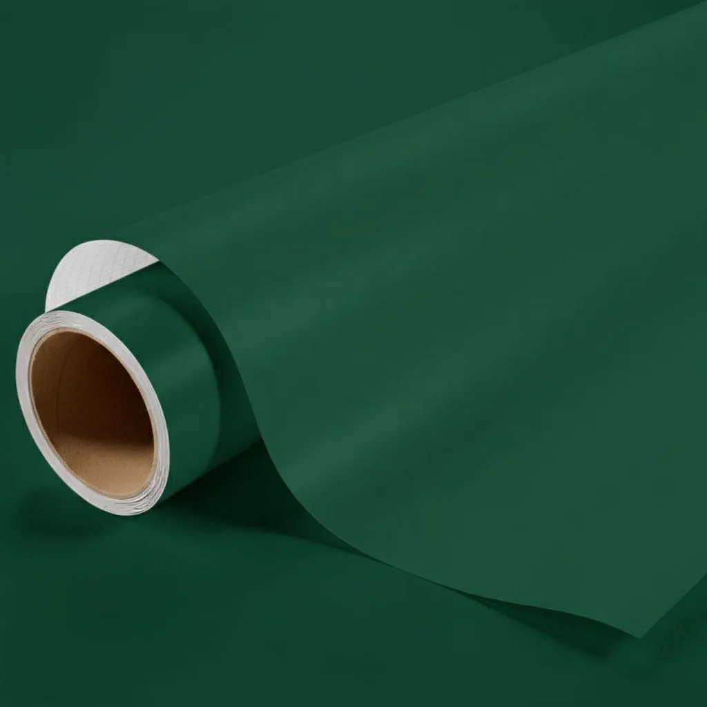 Film Adhésif Vert Sapin Mat Décoratif 122 cm x 10 m pour Rénovation Intérieure