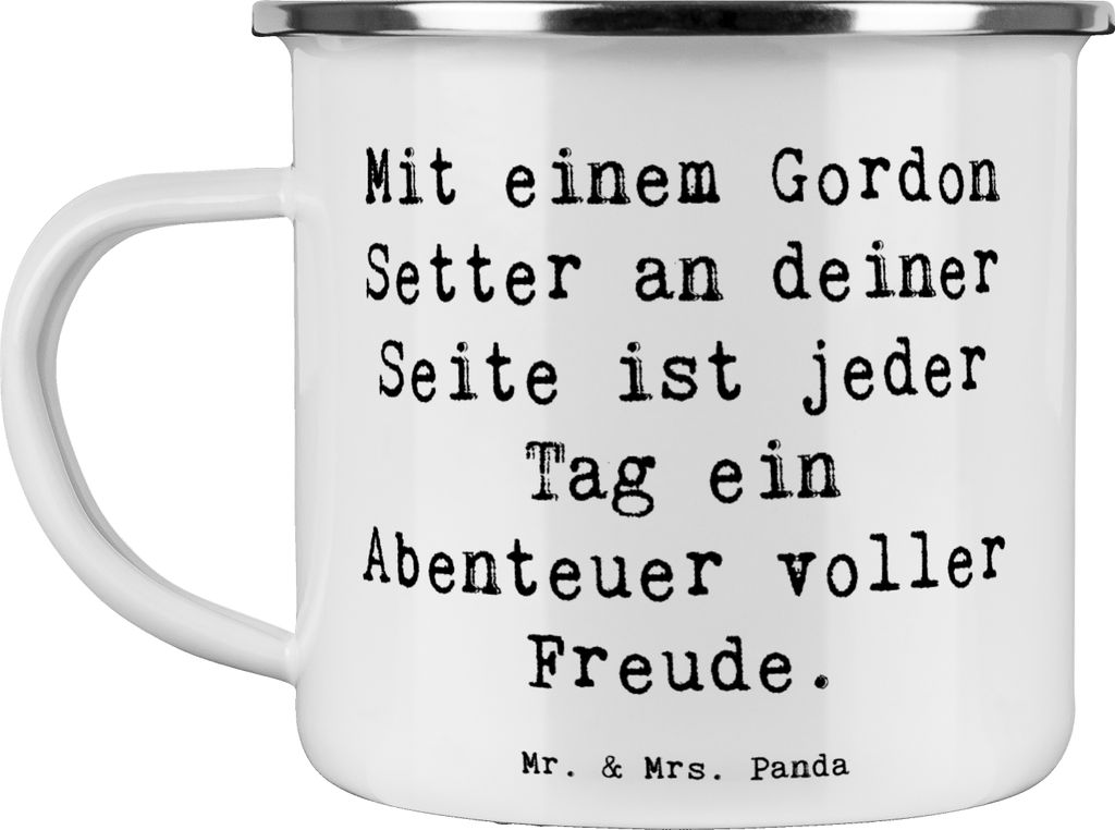 Mr. & Mrs. Panda Teetasse Spruch Gordon Setter Freude - Weiß - Geschenk, bewegungsfreudig, liebevoll, intelligent, Hundeliebhaber, Haferl, Jagdhun...