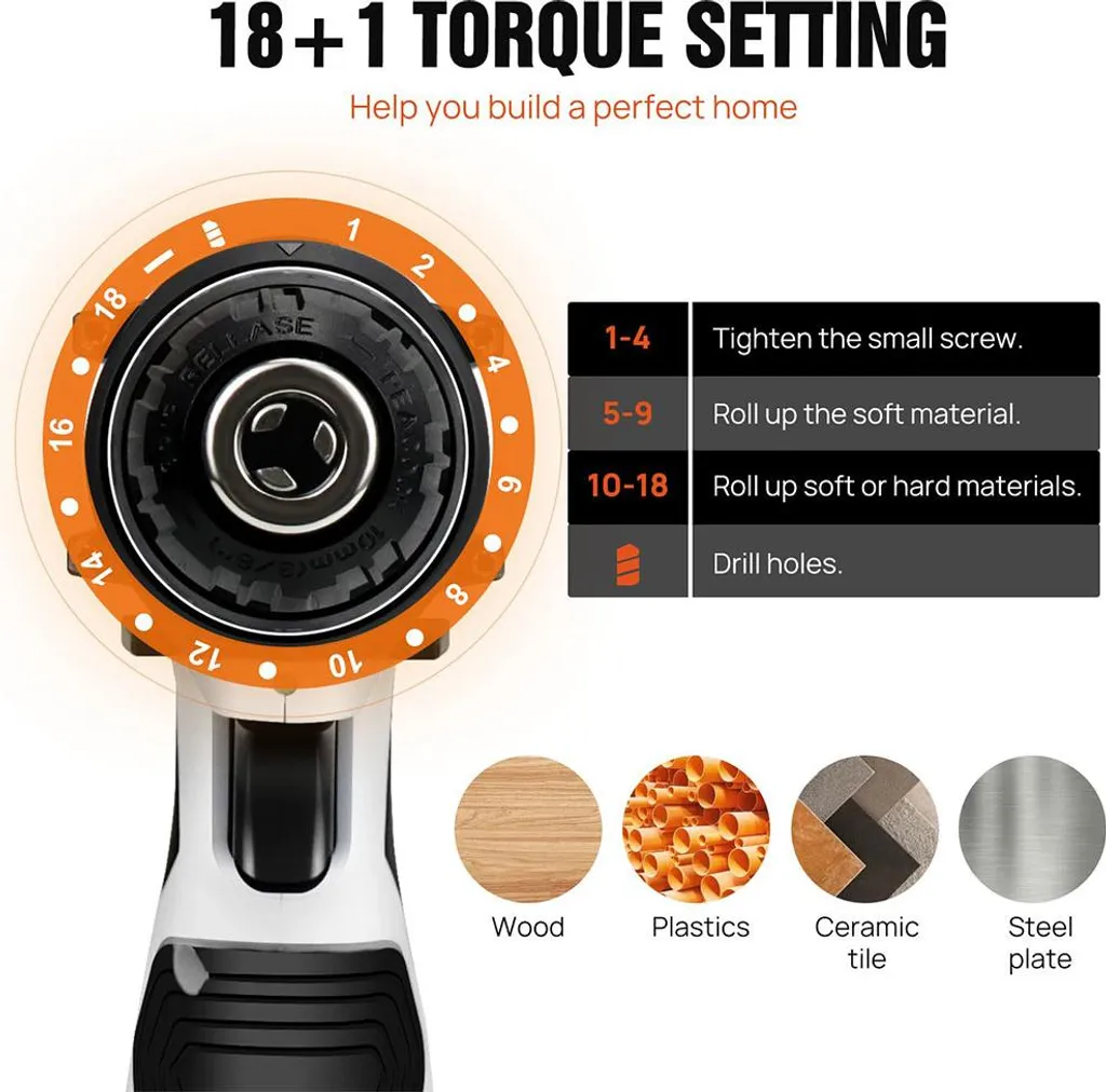 Perceuse visseuse motorisation Brushless 2 batteries et éclairage LED - 5