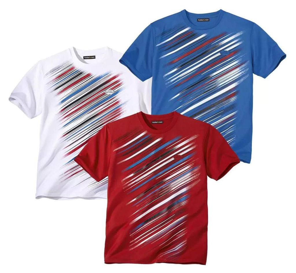 Atlas For Men - T-shirt pour homme - Sport (lot de 3) AF657 Image du produit 