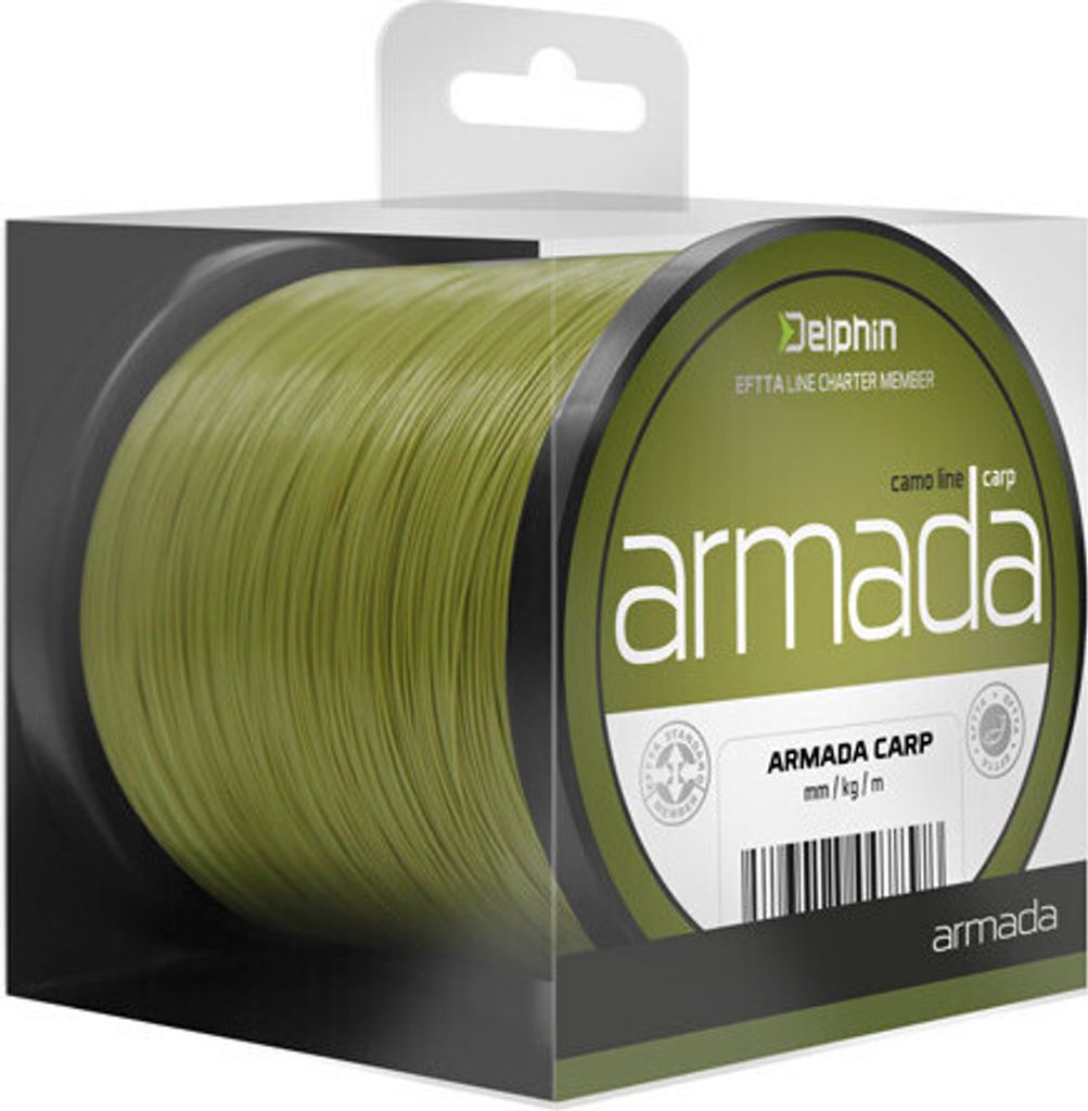 DELPHIN ARMANDA Carp, 1000m, 0,35mm, 9.2kg / 20,28lbs, grün, Monofile Karpfen Angelschnur, 500623435