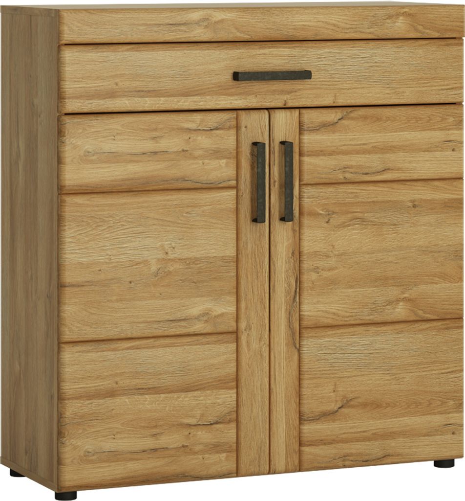 Garderobenschrank Schuhschrank mit Schublade in Grandson Eiche Nb. CARIATI-129, B/H/T ca. 92,8/100,2/38 cm