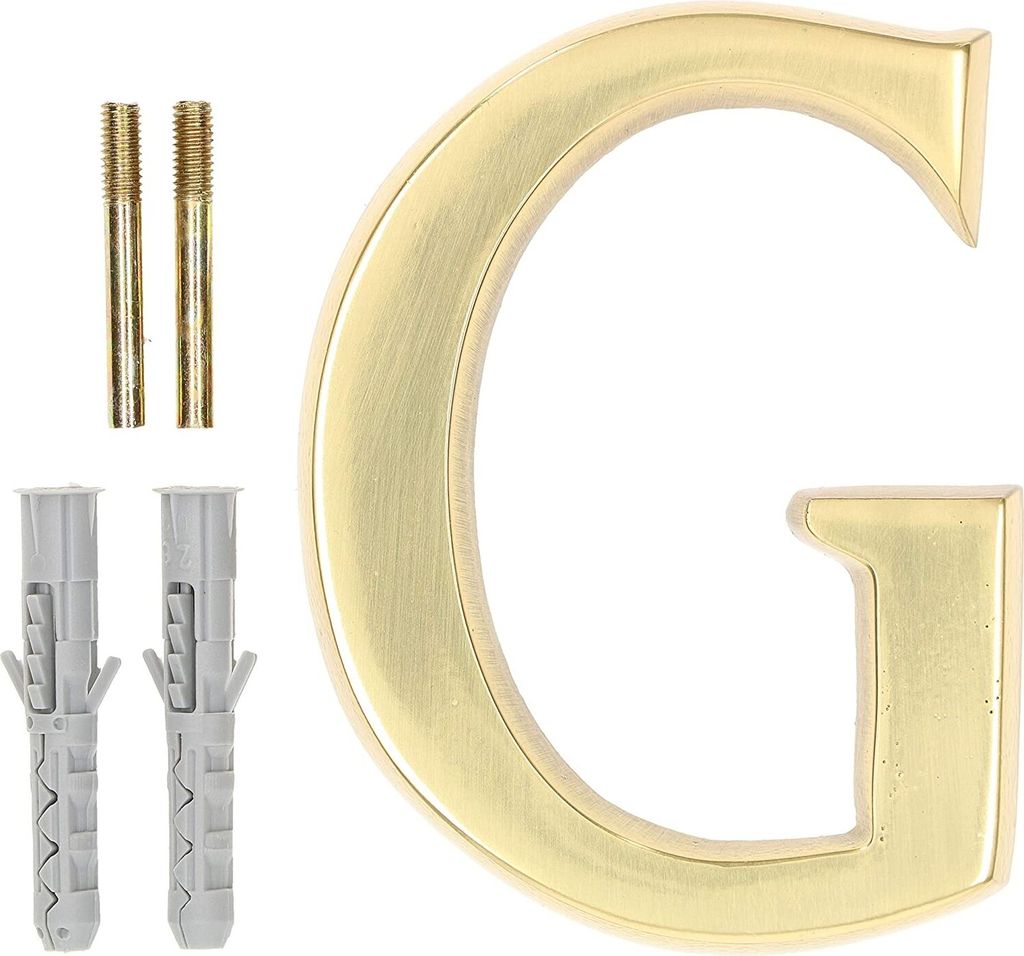 KOTARBAU Buchstabe"G" aus Messing 10 cm für Häuser, Siedlungen, Hotels, Wohnungen, Denkmäler Grabsteine 100% Messing