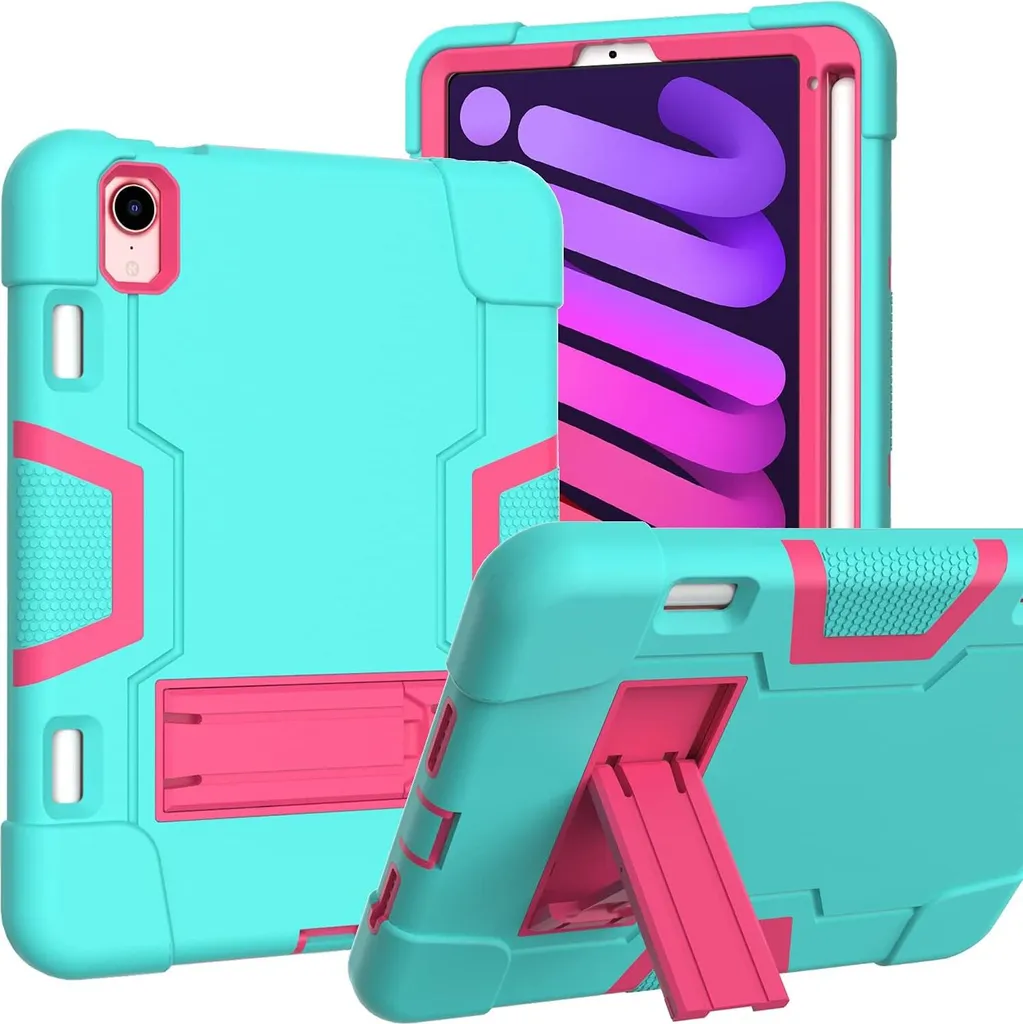 Cover iPad Mini 6 8.3" Mint Green | Supporto Ergonomico e Slot Penna