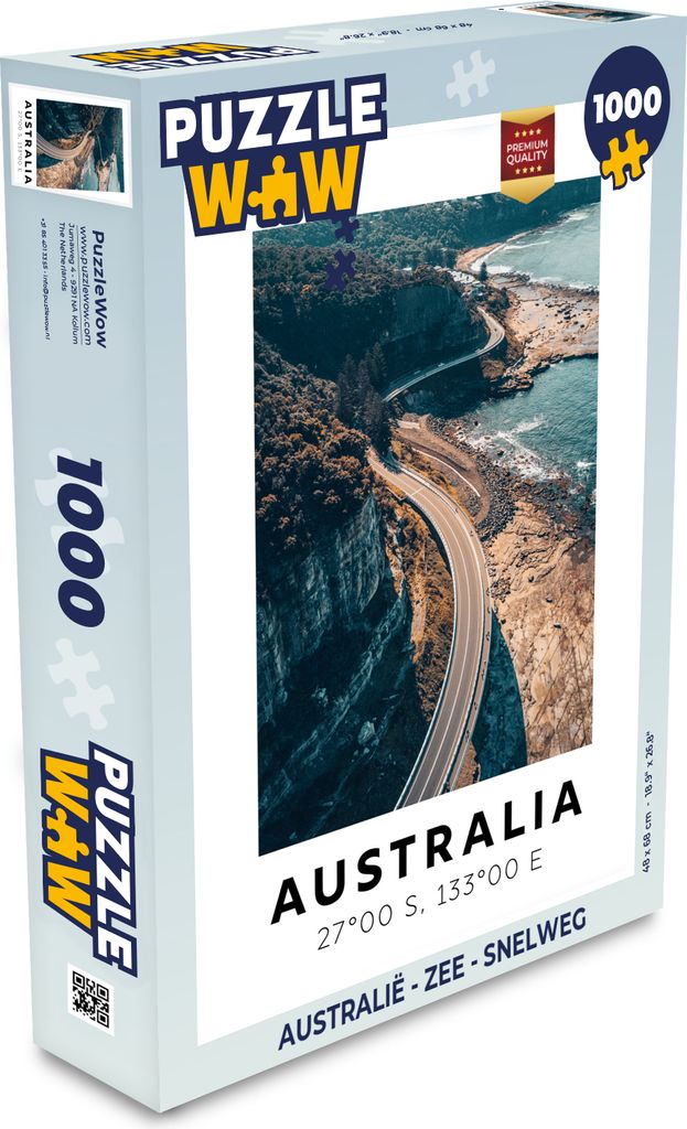 MuchoWow Puzzle 1000 Teile Australien - Meer - Landstraße - Spielzeug - Alt und Jung - Spiele - Puzzeln