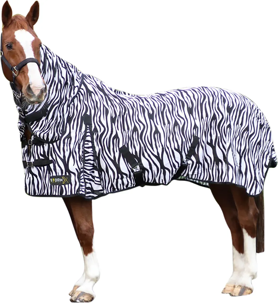 Hy - Tappeto volante "StormX Original" con motivo a zebra BZ3702 (152 cm) (nero/bianco)