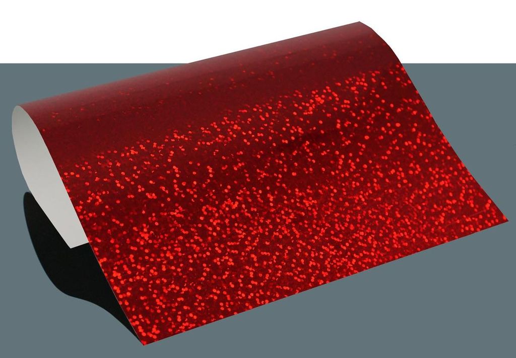 Selbstklebende Galaxy Hologramm Vinylfolie - Rot - 21 x Produktbild 