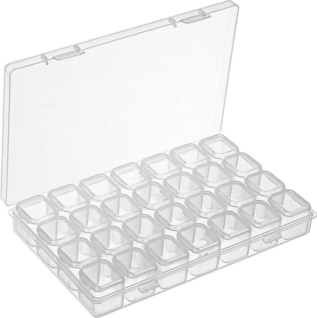 Aufbewahrungsbox transparent 28 Fächer Set
