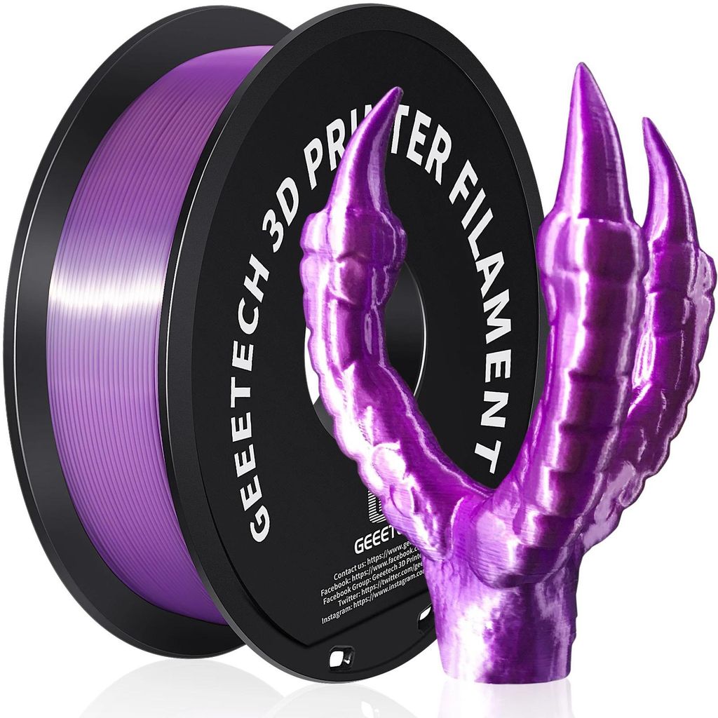 Silk PLA 3D-Druck Filament - 1,75 mm 1 kg Spule - Seidenglanz Oberfläche - Vakuumverpackt - Blasenfrei - Nachleuchtend Grün
