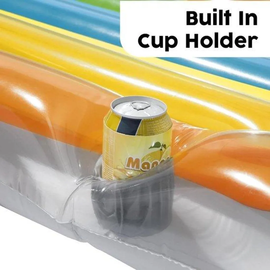 Lit de piscine gonflable 161x84 cm - Matelas flottant design et coloré
