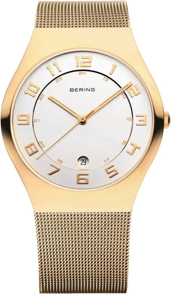 Montre Femme BERING Titanium Or et Blanc 11937-334 Design Scandinave