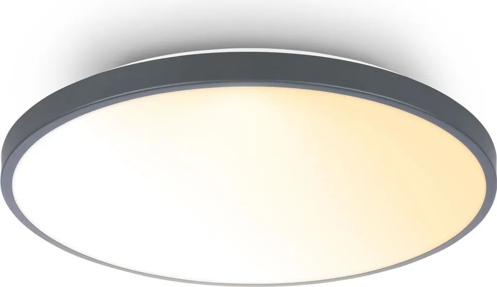 Plafoniera Design Moderno Briloner COMPETO LED CCT Antracite Ø38 cm - 1