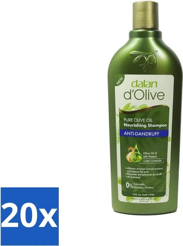 Maxi Scorta 20pz Shampoo Dalan d'Olive Olio di Oliva e Antiforfora 400ml