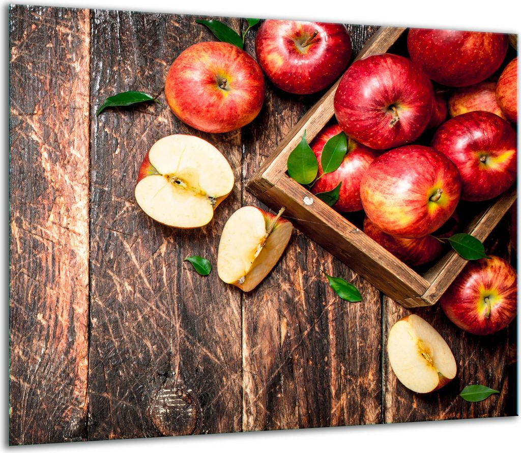Herdabdeckplatten Glaskeramikkochfeld-Abdeckung Spritzschutz Glas 60x52cm Holz