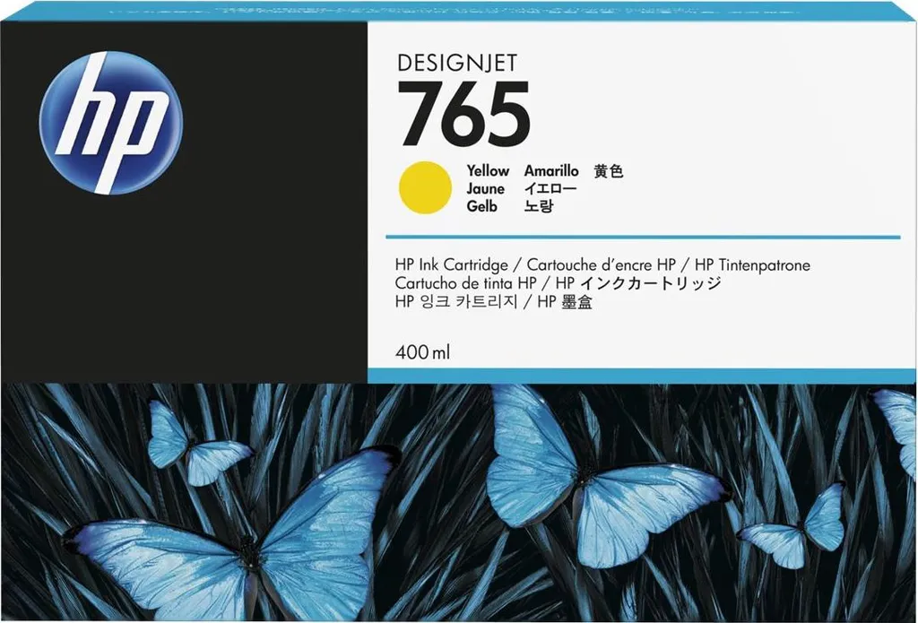 Cartouche HP 765 Jaune F9J50A haute capacité 400ml pour DesignJet T