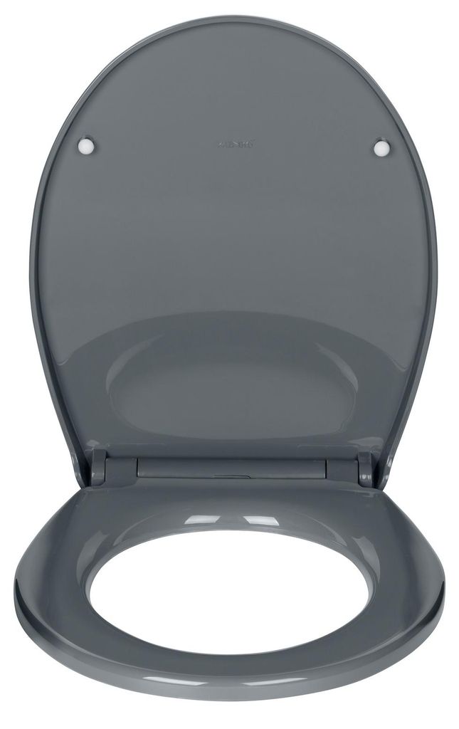 WC-Sitz mit Wandpuffer WENKO, 37 x 44,5 cm, grau Produktbild 