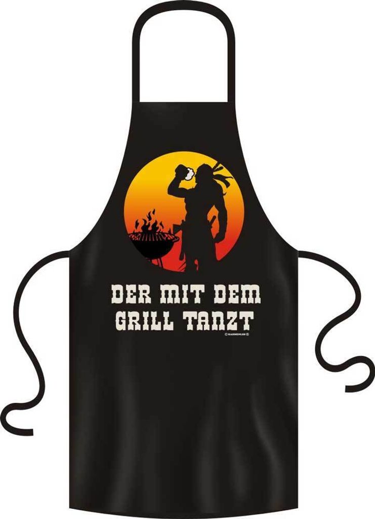 Der mit dem Grill tanzt - Grillschürze - Schürze