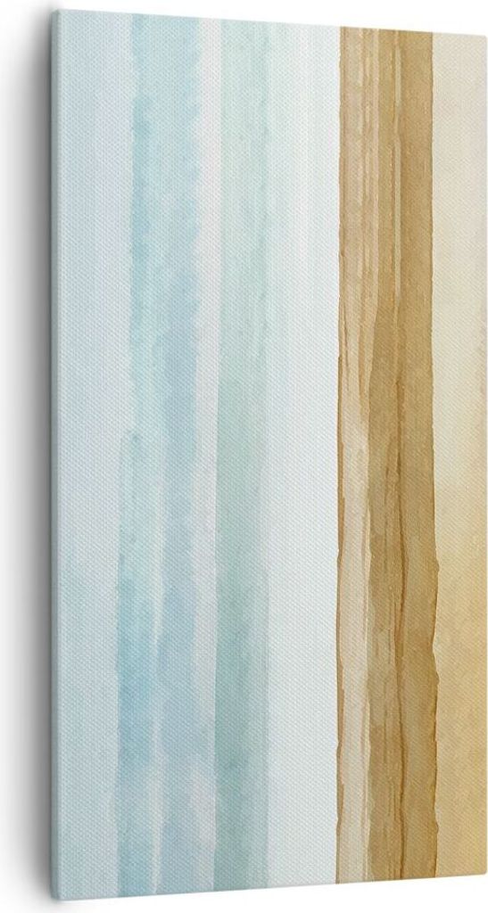 Bild auf Leinwand - Leinwandbild - Einteilig - Abstraktion Gürtel Gold - 55x100cm - Wand Bild - Wanddeko - Wandbilder - Leinwanddruck - Bilder - W...